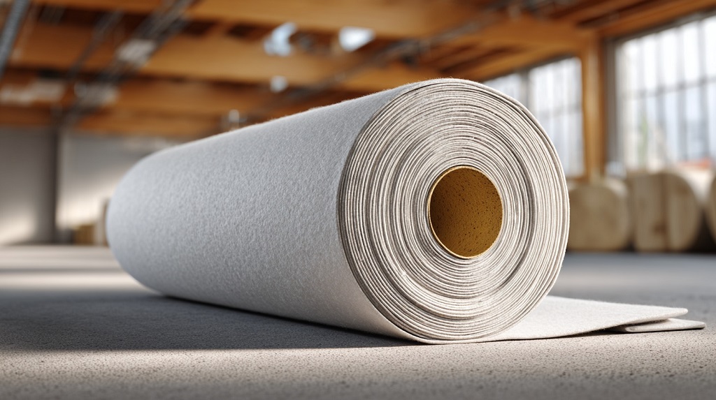 Rolna paropropusne krovne folije položena na podu u radionici